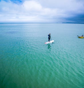 Paddleboarding water sports on Carbis Bay,out and about holiday rental in Cornwall, St Ives, Carbis Bay.