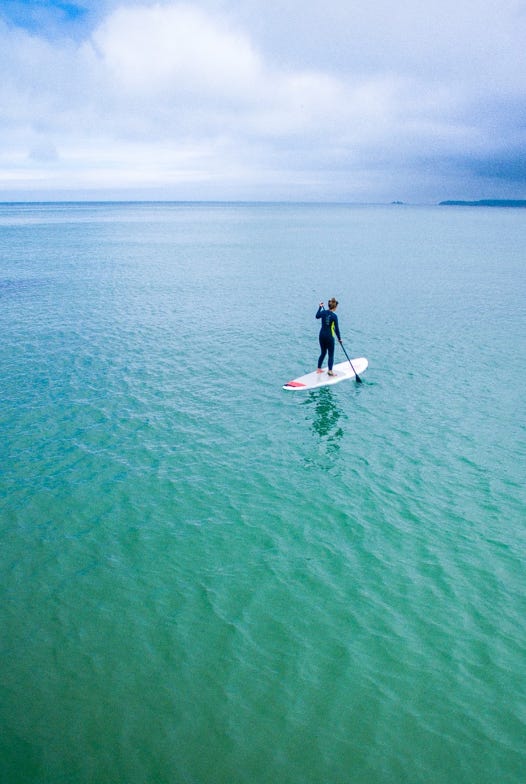 Paddleboarding on Carbis Bay, out and about holiday rental in Cornwall, St Ives, Carbis Bay